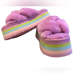UGG Disco Knott Slide Platform Slippers - Women’s Size 9 (Pink)